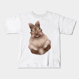 Baby Rabbit Sleeping Beatrix Potter Inspired Watercolor| Baby Nursery Art Kids T-Shirt